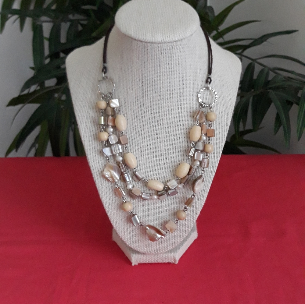 Jewelry Vintage Beautiful Necklace Mather Of Pearl